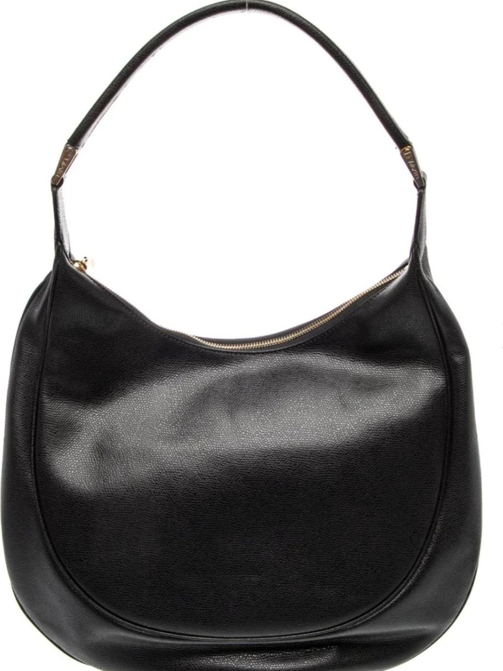 AUTHENTIC Valextra Black Leather Shoulder Bag - Classic Women's Handbag